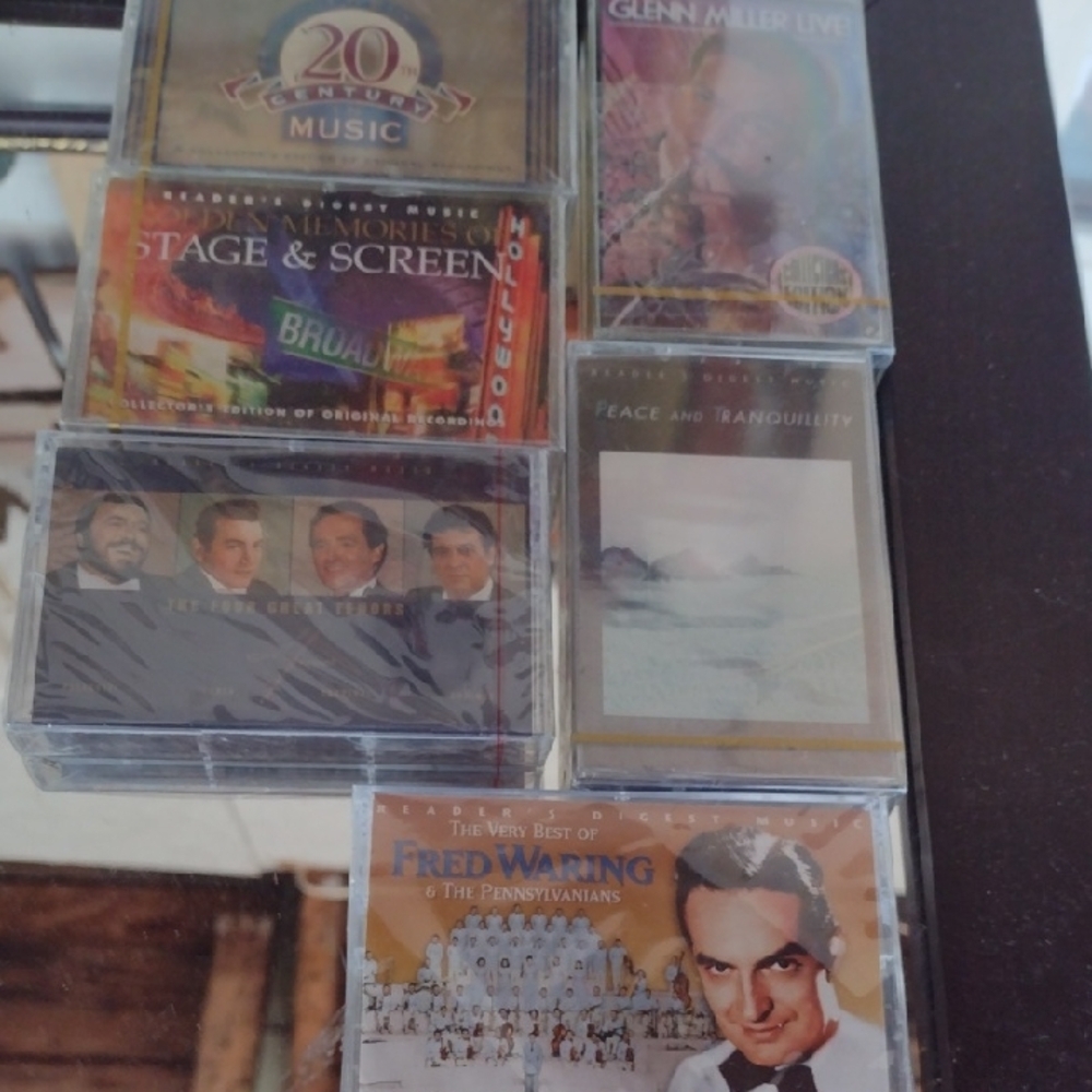 20th Century Music Cassete Tape Collection (6)- Multicolor-NWT
